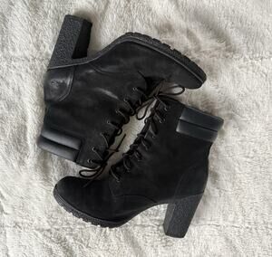 Timberland Women's Tillston 6 Inch Double Collar Ankle Boot Black 9.5